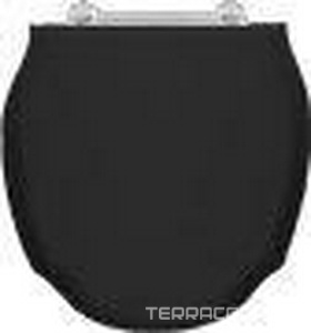 Сиденье для унитаза с микролифтом из МДФ, цв. черный, петли (хром),  ZZ Devon & Devon Westminster 2IBSEBLWESCR/CROMO (black)