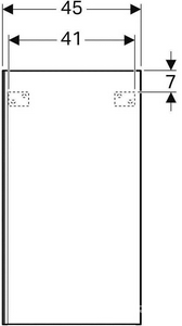Шкаф подвесной 45хh82х17,4см,распашн.двеца,петли справа/слева(реверс),(фасад лавовое стекло, корпус лавовый мат-лакиров.),крепл.в компл,ZZ Geberit Acanto 500.639.JK.2