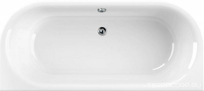 Ванна 180х80хh40(55,5)см, пристенная, (БЕЗ панели арт.METAURO-wall-180-SCR и мет.каркаса арт.METAURO-MF, (акрил),  ZZ Cezares Metauro METAURO-wall-180-80-40-W37