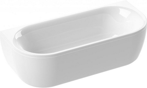 Ванна 180х80хh40(55,5)см, пристенная, (БЕЗ панели арт.METAURO-wall-180-SCR и мет.каркаса арт.METAURO-MF, (акрил),  ZZ Cezares Metauro METAURO-wall-180-80-40-W37