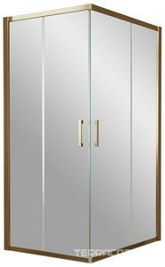 Душевое ограждение , 1100*1000*1900 мм,  профиль бронза, стекло сатин, БЕЗ поддона ZZ Vegas Glass ZA-F ZA-F 0110*100 05 10