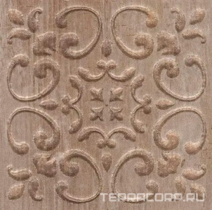 Керамогранит Kerama Marazzi Браш Вуд Вставка  коричневый B4819.9x9.9 Коричневый 