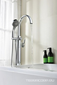 Смеситель для ванны/душа напольный ATLANTISS, с установочным комплектом, аксессуарами, хром ZZ Lemark Atlantis LM3244C