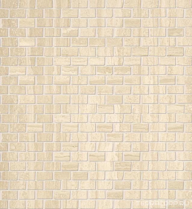 Мозаика FAP Ceramiche Roma Travertino Brick Mosaico RT 30x30 Бежевый, фото 3