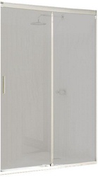 Дверь раздвиж.односекц. с неподв.сегм,1300xh1900мм,крепл.справа,(ст.проз.6мм,Anti-Plfgue, вход слева 530-570мм,проф.глян/хр,мягк откр.)Huppe Des/El ZZ