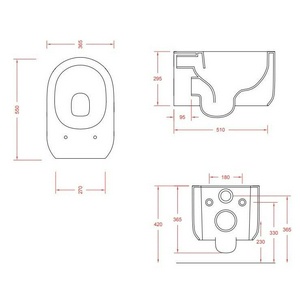 Унитаз подвесной 370х550мм, безободковый, БЕЗ сиденья, крепёж в компл., (цв. белый),  ZZ ArtСeram Glo Evolution GIV001 01; 00