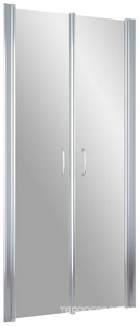 Душевая дверь 95*190 двустворчатая , распашные створки, профиль глянцевый хром, стекло прозрачное ZZ Vegas Glass Е2Р E2P 0095 08 01