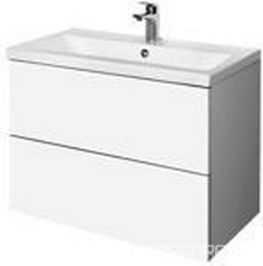 Тумба под раковину , подвесная, 75 см, 2 ящика push-to-open, цвет белый глянец ZZ AMPM Gem M90FHX07522WG