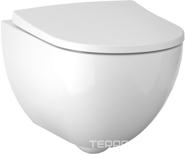 Унитаз подвесной, 350х510мм, без сиденья, безободковый, крепёж в компл.,  KL Geberit Acanto 500.600.01.2