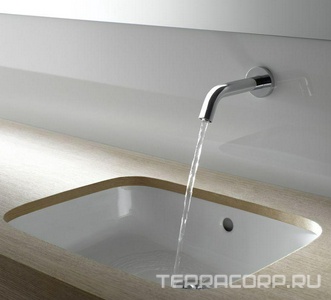 Раковина встраиваемая в столешницу снизу, овальная 540х400хh167мм, без отв.д/смесит, с переливом, крепёж в компл., CeFiONtect,  ZZ Toto Public LW765Y#XW