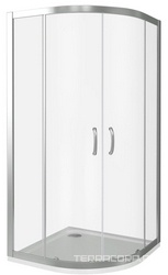 Душевое ограждение INFINITY 120*80*185, полукруглое, стекло прозрач., БЕЗ поддона, профиль хром XX