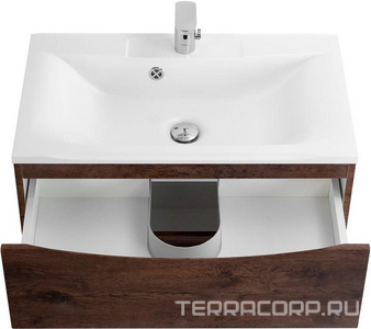 База под раковину подвесная с двумя выкатными ящиками, 650х450х500мм, (цв.Rovere Moro),  ZZ BelBagno Marino MARINO-650-2C-SO-RW-P