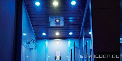 Душевая кабина DZ959F8 L 1200*900 переднее стекло - прозрачное, заднее - черное,парогенератор, аромотерапия ZZ