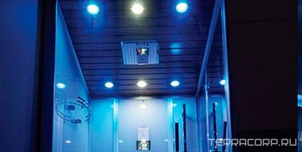 Душевая кабина DZ959F8 L 1200*900 переднее стекло - прозрачное, заднее - черное,парогенератор, аромотерапия ZZ Eago Eago DZ959F8 L