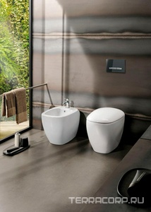 Унитаз 360х560мм, напольный пристен., безободковый Rimfree, без сиденья, для устан.со скрытым в стене бачком, крепёж в компл.,  ZZ Geberit Citterio 500.512.01.1