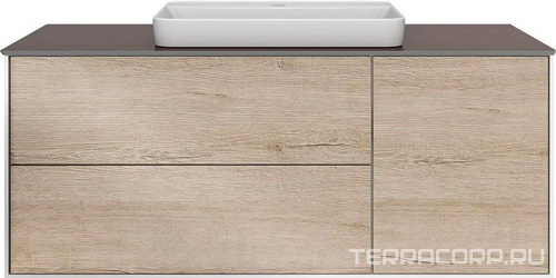 Тумба подвесная "Plaza" Modern120 см, с 3 выдвижных ящика, БЕЗ столешницы и раковины, цв.дуб Орегон XX