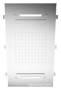 Душ верхний, стационарный, потолочный, прямоугольный 700х330мм, три типа струи, обычный и два каскада, хромотерапия, (цв. тертая сталь), 3M ZZ 3M Showers & Thermostat RTBR312 JJ