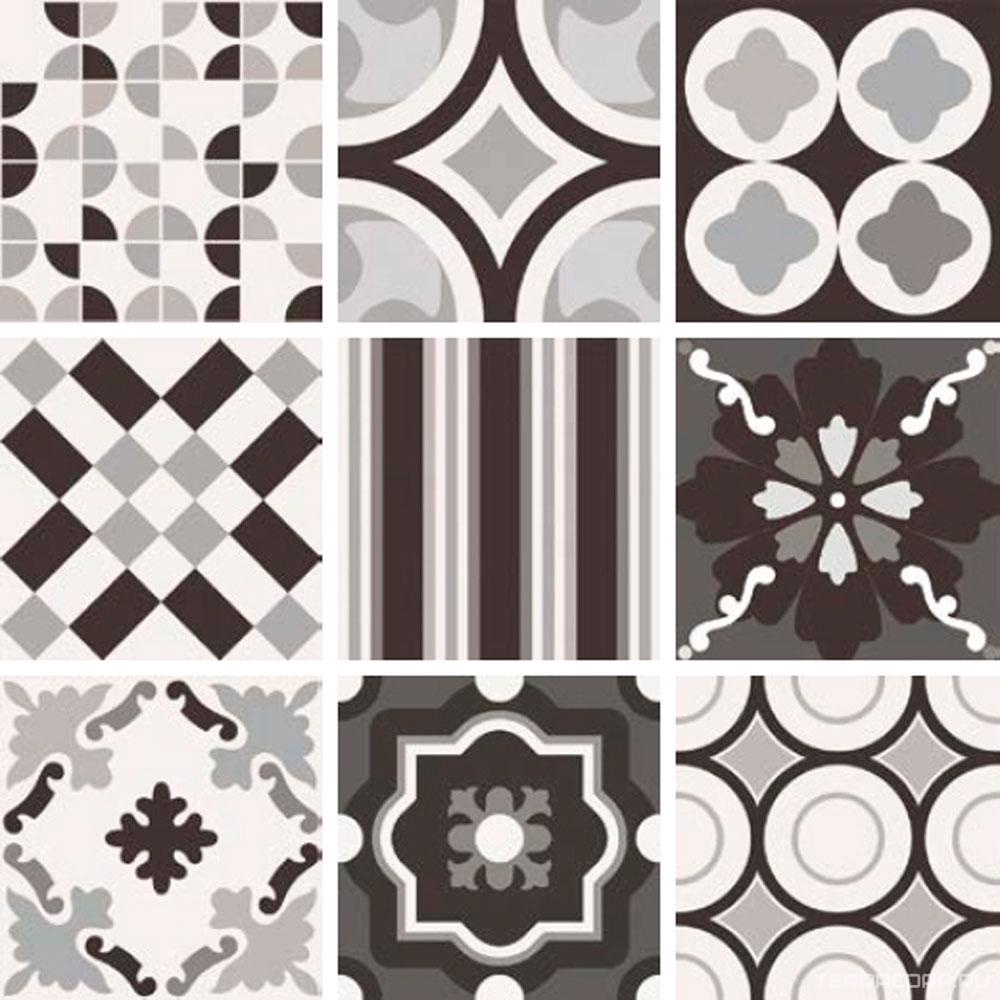 Керамогранит Sant Agostino Patchwork Black&White Mix 9 видов 20x20 Комбинированный, фото 3