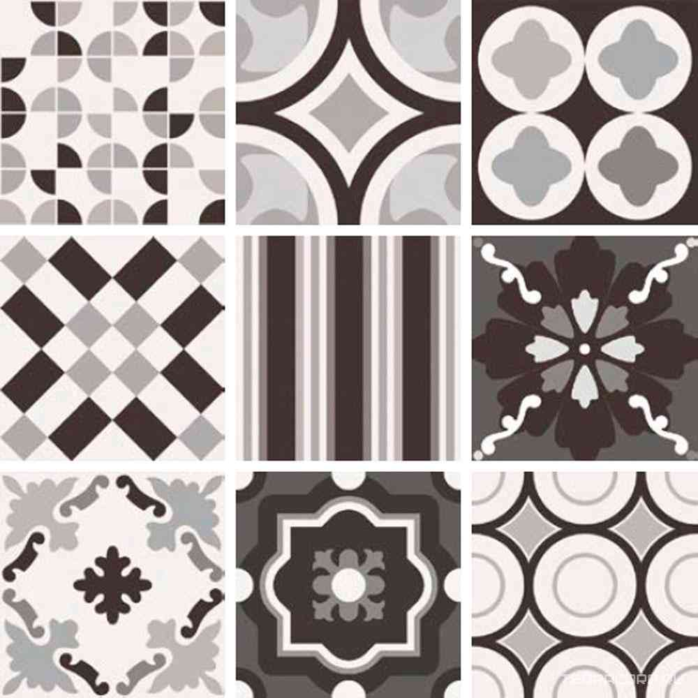 Patchwork Black&White  Mix 9 видов ZZ |20x20