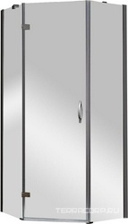 Душ.уголок 900х900хh2000мм, 5-ти угольн.,расп.дверь петли СЛЕВА,с 2-мя неподв.сегм,вход 585мм,(ст.прозр.Idrorepellente 6мм, фурн.цв.хром),Bergamo ZZ