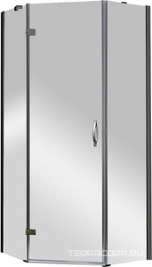 Душ.уголок 900х900хh2000мм, 5-ти угольн.,расп.дверь петли СЛЕВА,с 2-мя неподв.сегм,вход 585мм,(ст.прозр.Idrorepellente 6мм, фурн.цв.хром), ZZ Cezares Bergamo BERGAMO-W-P-1-90-C-Cr-L-IV