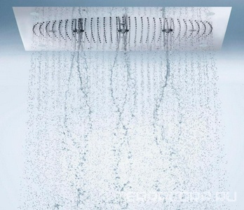 Верхний душ 680х460мм с подсветкой (3 режима душа, 3 вращающиеся форсунки, БЕЗ скрытой части 28414180),  Rainmaker ZZ Hansgrohe Raindance 28418000