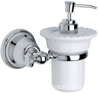 Дозатор настенный (цв.хром/керамика)  ZZ TW Collection Harmony TWHA108cr