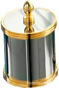 Баночка настольная с крышкой h14хR9см (хром/золото)  ZZ Pomd'or Dina 16.75.02.003