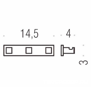 Крючок тройной, хром,  Colombo Look LC37.000
