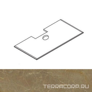 Столешница 115х56хh2см, с отверстием под накладную раковину, (мрамор цв. Emperador Light), (БЕЗ дерев.транспорт.ящика арт.000MG131),  ZZ Oasis Lutetia 0LTTM1151 LEL