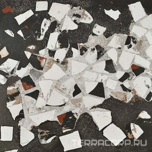 Керамогранит Fioranese I Cocci Spaccato Grafite nat/rett 90x90 Черный 