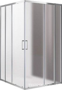 Душевой уголок 1000(980-1005)х1000(980-1005)хh1900мм, квадрат, (стекло текстурное Punto 6мм, фурн.цв.хром),  ZZ Cezares Molveno MOLVENO-A-22-80+20-P-Cr