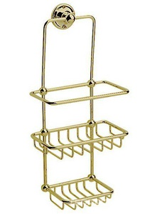 Полочка-решетка для душа (цв. золото),  ZZ Gaia Lincoln AMLN20 OR