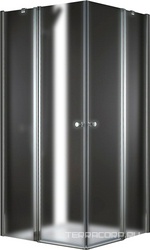 Душевой уголок 1000х1000хh1950мм, квадрантый, 2 распашн. двери с 2-мя неподв.сегментами, (стекло текстурное Punto 6мм, фурнит.цв.хром), Elena ZZ