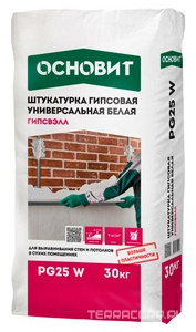 Гипсовая штукатурка Основит ГИПСВЭЛЛ PG25 W, 25 кг ZZ Основит PG25 W Гипсвэлл 73181