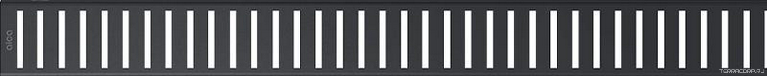 Решетка ""- 650 мм,  для водоотводящего желоба APZ1, цв.черный матовый ZZ AlcaPlast Pure PURE-650BLACK