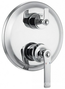Смеситель-термостат для душа, встраиваемый в стену, на 3 потребителя, (цв.хром),  ZZ Cezares Liberty LIBERTY-F-VDIM3-T-01