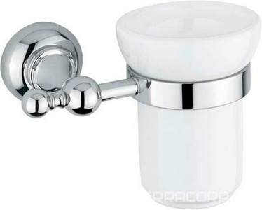 Стакан настенный керамический, (цв.хром),  ZZ Cezares Aphrodite APHRODITE-TUMS-01-M