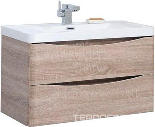 База под раковину подвесная с двумя выкатными ящиками, 800х480хh450мм, без раковины, (цв.Rovere Bianco), Ancona ZZ