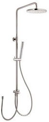 Душевая стойка с верхним, стационарным душем d200мм пластик и ручным душем, (цв.хром), RST3 ZZ