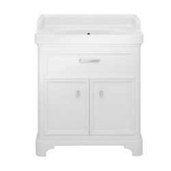 Тумба POMPEI под умывальник напольная 80 см, 1 ящик, 2 дверцы, цвет белый XX