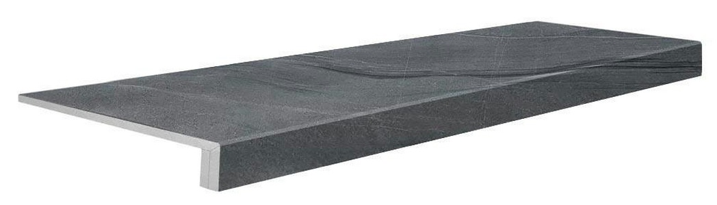 Ступени Kerama Marazzi Роверелла Ступень Евро проходная  серый (n059048) 34.5x236.5 Серый 