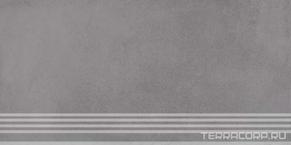 Ступени Kerama Marazzi Мирабо  серый обрезной обр. ступень гр. 30x60 ZZ Серый 