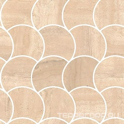 Mosaico Wavy Beige Pat/Rett ZZ |30x30