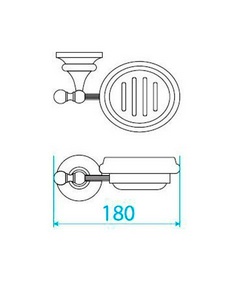 Мыльница настенная керамическая, (цв.бронза),  ZZ Cezares Olimp OLIMP-SOD-02-M