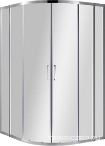 Душевой уголок 1100(1080-1105)х1100(1080-1105)хh1900мм, 1/4 круга, R550, (стекло прозр.Idrorepellente 6мм, фурн.цв.хром),  ZZ Cezares Molveno MOLVENO-R-22-90+20-C-Cr-IV
