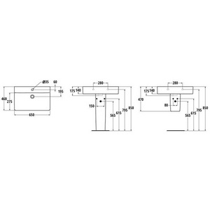Раковина 650х460мм, с 1 отв.д/смесителя, с переливом,  ZZ Ideal Standard Connect Cube E773001