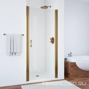 Дверь в нишу , 95*190 см, профиль бронза, стекло прозрачное ZZ Vegas Glass EP EP 0095 05 01