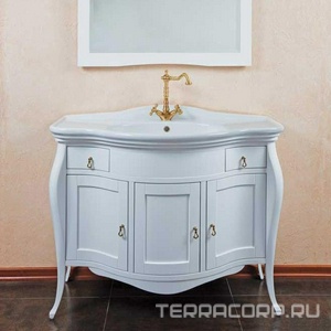 Тумба 108x58xh82см, напольная, под раковину, (цв.белый матовый), Marian ZZ La Beaute Marine BMA102LBО.BR