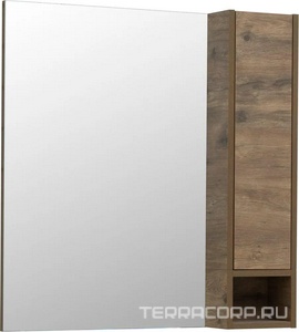 Зеркало-шкаф -90 см, правый, цв.дуб рустикальный  ZZ STWORKI Карлстад 00249907